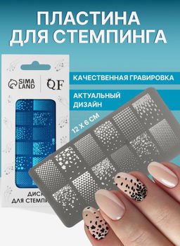 Пластина для стемпинга металлическая «Градиент», 12×6 см