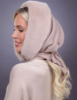 Платок трикотаж экомех бежевый - Davidovfox фото 5