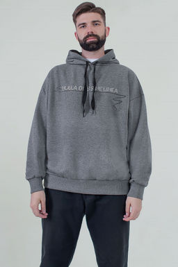 Арт. 6577 Толстовка мужская 46-54 (5 шт) Цвет:серый меланж