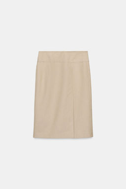 FALDA RECTA RAYAS ZW COLLECTION / Beige - Zara фото 8