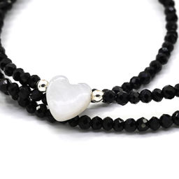 Чокер из шпинели шарик граненый 2мм с подвеской из циркона, 38см Радуга камня  фото 11