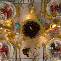 Скатерть новогодняя «Этель» Pink magic, 150×180 см +/-3 см с ГМВО, 100% хлопок