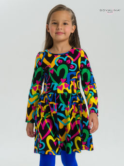 Платье Эля яркие сердца на черном - Sovalina фото 12