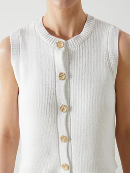 Bisiklet Yaka Kad?n Triko Yelek