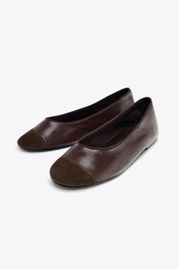 LEATHER BALLERINAS - Zara фото 14