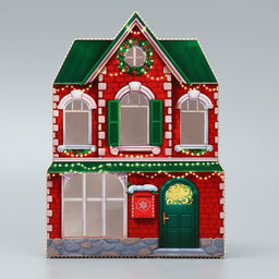 Коробка подарочная «Новогодний дом», 16×22×5 см