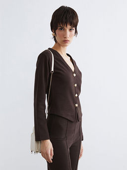 V Yaka Kad?n Triko H?rka