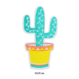 Термоаппликации  арт.TBY.LX07 Кактус 50х95 мм уп.10 шт
