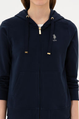 Kad_n Lacivert Sweatshirt Sepette S_rpriz _ndirim - U.s. polo assn фото 6