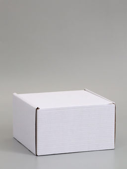 Коробка самосборная, крафт, белая 25 х 25 х 12 см