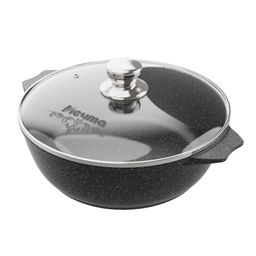 Жаровня алюмин. 2,4л (АП) Гранит black (32802) (Мечта)