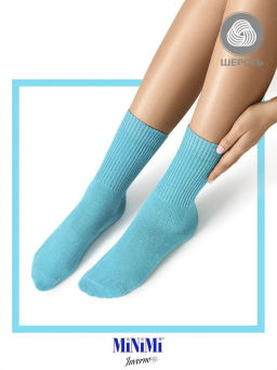 MINI INVERNO 3301 носки жен. 26% Шерсть, 62% Акрил, 10% Полиамид, 2% Эластан - turchese