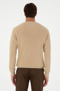Erkek Regular Fit Bisiklet Yaka Kum Basic Kazak - U.s. polo assn фото 5