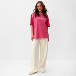 Футболка из вареного хлопка женская Mist Icon, размер S, розовая