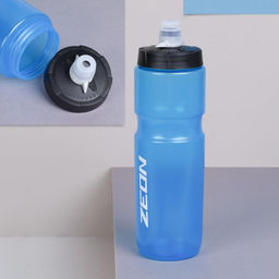 Бутылка для воды велосипедная ZEON WB226 гоночная, клапан кэмэлбак, пищевой hi-quality PP, 750ML цвет blue/уп100 - Галеонтрейд фото 4