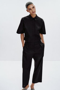 POPLIN TROUSERS WITH PLEATS - Zara фото 3