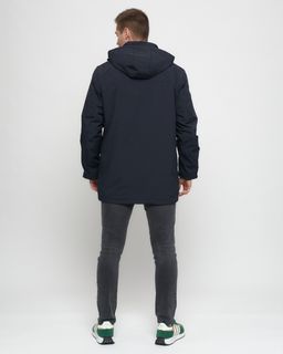 Парка спортивная мужская с капюшоном темно-синего цвета 3369TS - Wonderrman фото 5