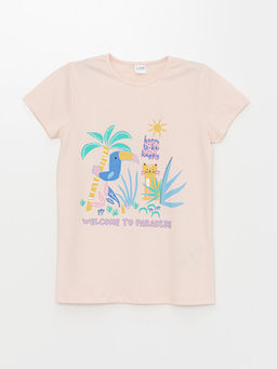 Bisiklet Yaka Bask?l? K?z ?ocuk Pijama ?st