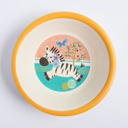 Набор детской бамбуковой посуды Зебра, тарелка, миска, стакан, приборы, 5 предметов - Simaland фото 6