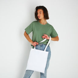 Сумка шопер NAZAMOK, 35х0.5х40 см, отд без молнии, без подклада, белая  фото 7