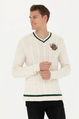 Мужской кремовый свитер - U.s. polo assn фото 8