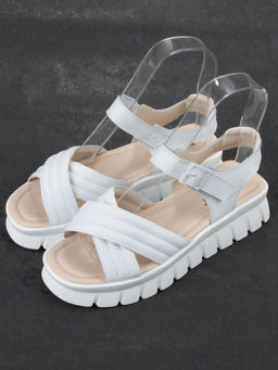 08-PED168-1 WHITE Босоножки женские (натуральная кожа)