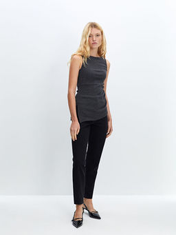 Bisiklet Yaka Dokulu Kad?n Bluz