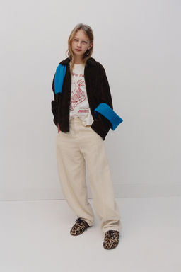 BARREL CORDUROY TROUSERS - Zara фото 6