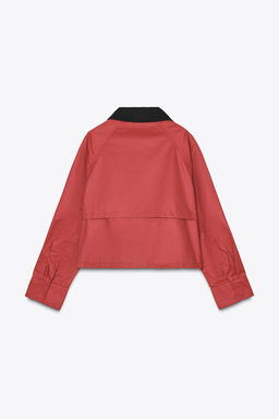 WAXED JACKET WITH CONTRAST COLLAR - Zara фото 6