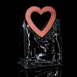 Пакет подарочный из ПВХ Розовый 20?18?10 см