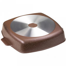 Противень с антипригарным покрытием 28х28х7см "Шоколад", s0,4см, литые ручки (Россия)