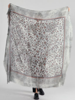 Большой, красивый платок из вареного хлопка. Рисунок на полотно наносится вручную. - Tantino фото 2