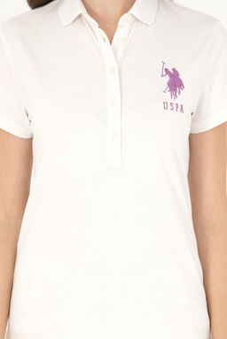 Женская базовая футболка цвета экрю Неожиданная скидка в корзине - U.s. polo assn фото 6