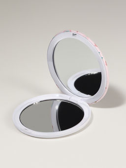 Зеркало складное «Нежное», d=7.3 см, с увеличением х2, розовое