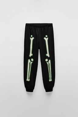 AGES 6-14 YEARS/GLOW-IN-THE-DARK SKELETON PYJAMAS - Zara фото 4