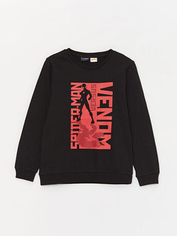 Bisiklet Yaka Spiderman Bask?l? Uzun Kollu Erkek ?ocuk Ti??rt