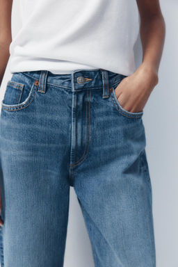 TRF WIDE-LEG HIGH-WAIST JEANS - Zara фото 4