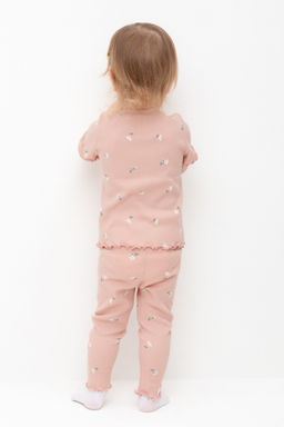 КР 400770/дымчатая роза,милые цветочки к543, брюки