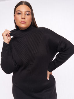 Черное вязаное платье PP91566BLK01 - Артесса фото 9