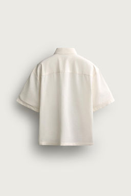 CAMISA RELAXED FIT  BORDADOS PLIEGUES / Crudo - Zara фото 7
