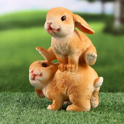 Фигурка полистоун Зайки прыгуны, 9?13?19 см