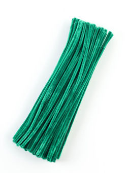 Синельная проволока 100 шт., 30×0.8 см, зелёная, лист