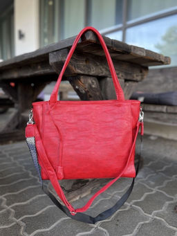 Женская сумка шоппер из эко кожи 006 Красный