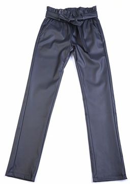 20030Б Брюки для девочки Yuke эко-кожа - Kiko фото 3