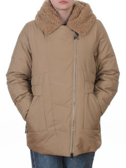 M-8866 DK. BEIGE Куртка зимняя женская (150 гр. холлофайбер)