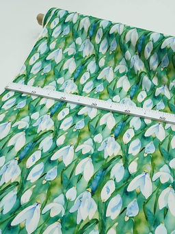 Штапель Премиум (Digital) Акварельные крокусы, ш.1.45м, вискоза-100%, 120гр/м.кв - Купава фото 5