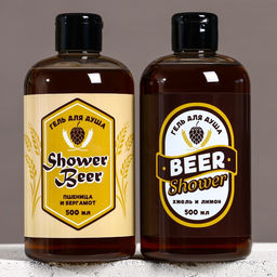 Подарочный набор Shower Beer, гель для душа пиво, 2×500 мл