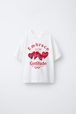 HEART PRINT T-SHIRT - Zara фото 5