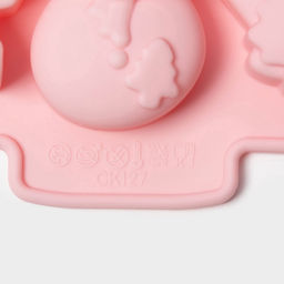 Форма для выпечки новогодняя Доляна «Новогоднее настроение», силикон, 23×19×2.5 см, 6 ячеек, розовая