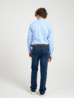 Утепленные мужские джинсы широкого кроя с начесом MOSSMORE